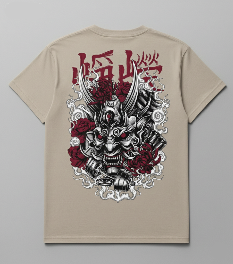 Drop 001 - Oni Snow Washed Oversized Cotton Tee - Apricot